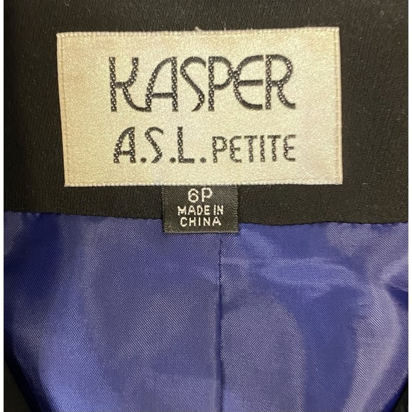 Kasper A.S.L. Petite Women's Blue Blazer Size 6P - Picture 7 of 11